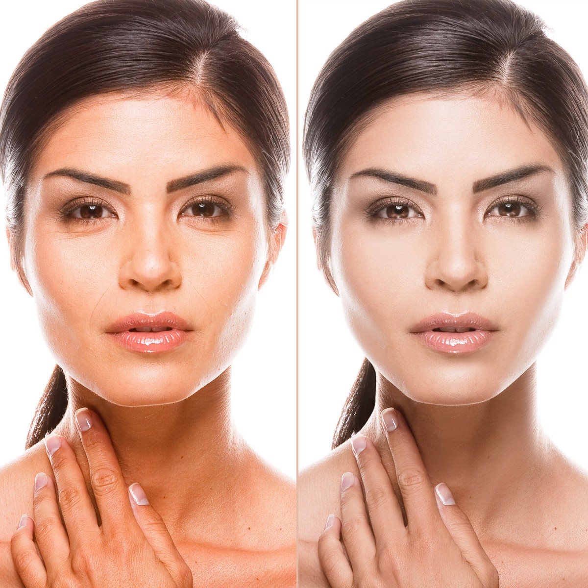 Slickforce Retouching face before and after