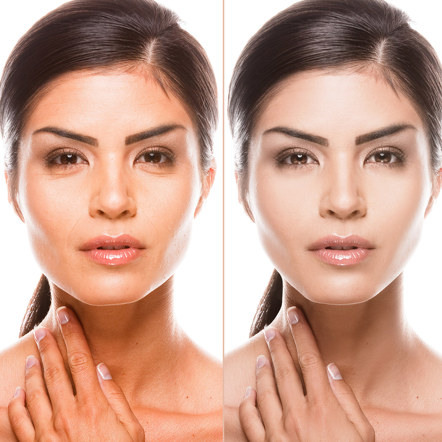 Slickforce Retouching face before and after 